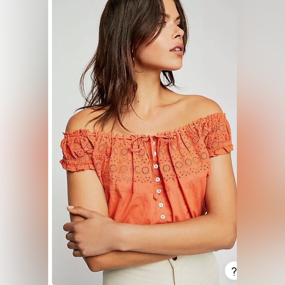 Free People Eyelet You A lot Crop - Picture 4 of 12